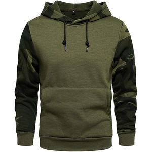Sudadera con Capucha de Camuflaje, Estilo Urbano Táctico, 100% Algodón, Teñido Liso, Forro Polar Cálido para Invierno, Ropa Deportiva Resistente, Estilo Urbano, Prenda Elegante - Product Image 1