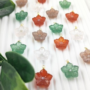 Hot Selling 925 <b>Sterling</b> <b>Silver</b> Flower Shape Pendants Hand Carved Chocolate Moonstone Gold Vermeil 925 <b>Silver</b> <b>Wire</b> Fine Charms - Product Image 5