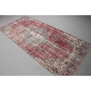 พรมขนาด 3.6x8.5 ฟุต, พรมตุรกีโบราณ, พรมขนสัตว์สีแดง - Product Image 2