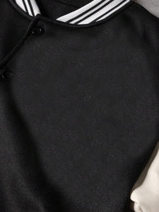 Deux tons collège Baseball matelassé veste à capuche unisexe 100% coton corps classique Varsity Style Streetwear hiver mode - Product Image 4