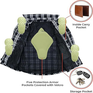 เสื้อเชิ้ตผ้าสักหลาดสำหรับนักขี่จักรยานสำหรับผู้ชายเสื้อเชิ้ตขี่มอเตอร์ไซค์ป้องกันไฟเปลี่ยนสีได้ตามต้องการ - Product Image 6