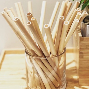 Pajitas de bambú biodegradables calientes a granel ecológicas y compostables para té de burbujas - Product Image 4