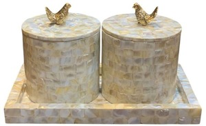 Recipiente Acrílico para Alimentos con Brillo Celestial, Tapa de Madera MOP, Embalaje Premium Hecho a Mano, Capacidad de 150 ml, Regalos Empresariales Modernos - Product Image 3