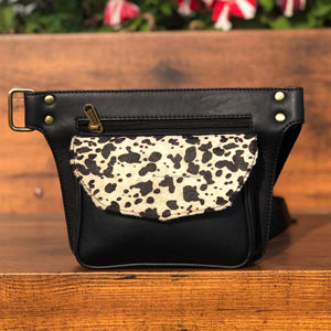 Nouveau sac de taille en cuir véritable fait à la main occidental avec ceinture réglable Unique Vintage élégant sac banane hanche sacs de taille réglables - Product Image 3