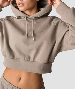 Conjunto Deportivo de Dos Piezas para Mujer, Venta al Por Mayor, Sudadera Corta con Capucha y Pantalones Jogger con Cintura Elástica, Ropa Casual - Product Image 2