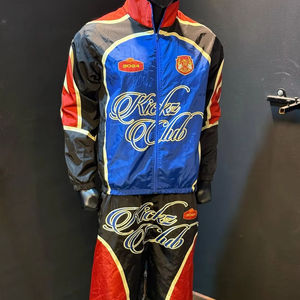 Conjunto de chándales de nailon cortavientos de alta calidad para hombre personalizado sólido verano ajuste relajado transpirable corto de talla grande adultos - Product Image 1