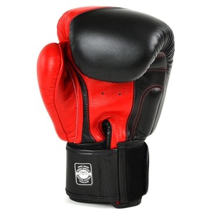 Guantes de Boxeo Twins Rojos y Negros de Cuero de 12 Oz con Correa de Muñeca Ajustable, Guantes Profesionales para Entrenamiento de Kickboxing, Sparring y MMA - Product Image 5