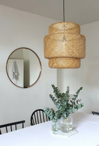 Lámpara colgante de mimbre de bambú hecha a mano, luz colgante tejida Natural para decoración del hogar de estilo bohemio, cubiertas de luz de iluminación Interior - Product Image 4