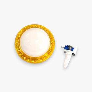 Juego de 6 Botones Pulsadores Grandes Amarillos con Luz LED y Microinterruptor, Envío Gratis, para Accesorios de Máquinas de Diversión - Product Image 1