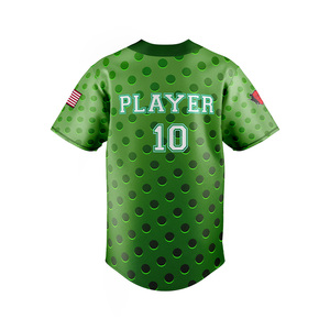 Gran oferta, ropa de béisbol y softbol de talla grande para hombre, sudadera de malla transpirable personalizable, conjunto de bordado sublimado con calor - Product Image 3