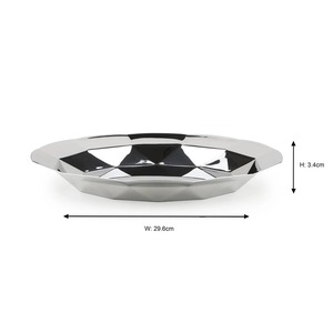 ถาดเสิร์ฟอาหารสแตนเลสสไตล์โมเดิร์นงานหัตถกรรมทำจากโลหะสำหรับงานเลี้ยงหรืองานแต่งงาน - Product Image 6
