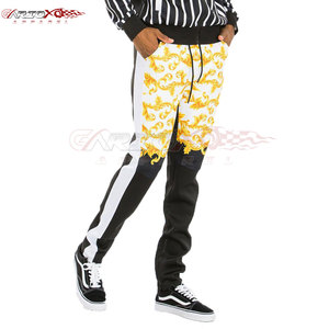 Survêtement d'hiver pour homme avec veste à cordon de serrage et pantalon assorti, look streetwear élégant, personnalisable, 100% polyester respirant - Product Image 5