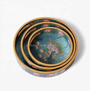 Bandejas de madera para servir, producto de decoración de comedor de cocina con acabado brillante, multiusos, recubrimiento de esmalte especial, superventas - Product Image 2