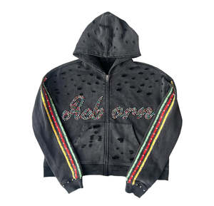 Sudadera con Capucha Extra Grande de 400 GSM para Hombre, Corte Cuadrado, Lavado Ácido, Transpirable, de Algodón Jersey, Colores Personalizados - Product Image 3