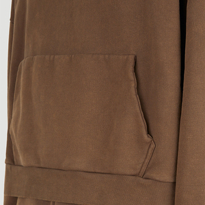 Sweats à capuche surdimensionnés délavés 100% coton à épaules tombantes pour hommes personnalisés sweats à capuche décontractés lourds pulls à capuche pour hommes - Product Image 6