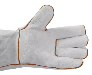 Gants de soudage en cuir de vache gris naturel à prix compétitif, gants de protection et de sécurité pour l'industrie du travail lourd, résistant à la chaleur pour les aliments - Product Image 4