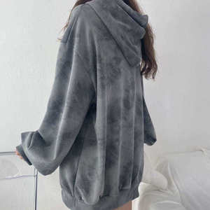 Sudadera con Capucha Extra Grande Personalizada para Mujer, Estilo Urbano, Tie Dye, Unisex, Gruesa, Antibolitas, Transpirable - Product Image 3