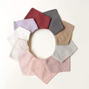 Bavoirs bébé en mousseline Lot de 10 bandana bavoirs 100% coton pour bébé unisexe garçons et filles dentition et bave - Product Image 3