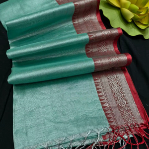 Fête de matériel modal de saree de coton de tissu de frontière indienne méridionale traditionnelle pour des saisons d'hiver et d'été - Product Image 1