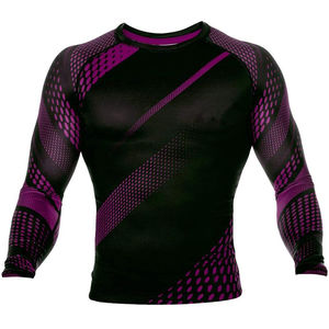 Latest Design Breathable Gym Wear <b>Men</b> <b>Rash</b> <b>Guard</b> Custom Logo Design Top Quality Style MMA <b>Rash</b> <b>Guard</b> for Sale - Product Image 2