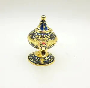 เตาเผากำยานแบบโคมไฟอะลาดินหลากสี ทำจากทองเหลือง สำหรับใช้ในพิธีทางศาสนา ทนทานและเป็นธรรมชาติ มีบริการออกแบบตามสั่ง - Product Image 2