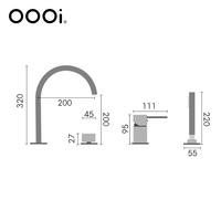 Robinet de baignoire à montage sur pont avec poignée ronde et douchette extractible, double fonction eau chaude et froide, mitigeur de remplissage de baignoire