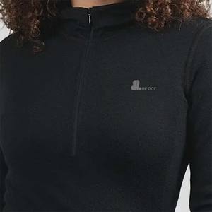 Sweat à capuche zippé personnalisé teint uni de meilleure qualité pour les femmes Look vintage Surdimensionné Polyester Coton Décontracté Hiver - Product Image 5