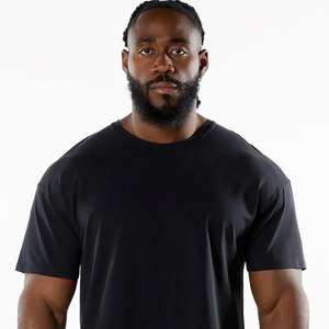 Custom Men's <b>T</b>-<b>Shirt</b> Regular Fit Lightweight Breathable Anti-Pilling Solid Color O-Neck <b>Collar</b> Quick Dry Casual Cotton <b>Shirt</b> - Product Image 2