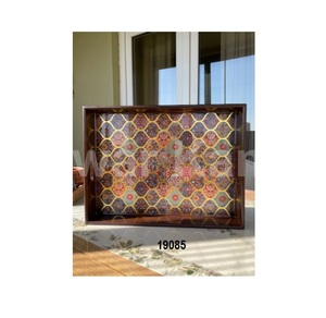 Plateau de service en acier inoxydable fait à la main pour décoration de table Plateau de service en acier inoxydable Plateau de service pour gâteaux à Dessert - Product Image 3