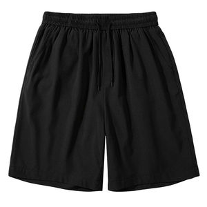 Pantalones cortos de verano negros lisos para hombre, de corte holgado, para playa, deportes, gimnasio, material transpirable, pantalones cortos informales ligeros - Product Image 3