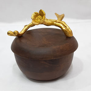 Diseño de forma de árbol chapado en oro Acero inoxidable Latón Metal Chocolate Dulces Platos y platos clásicos para horno Tazón de tuerca - Product Image 2