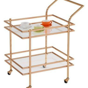 Chariot de service à double étagère pour la maison et le restaurant produit d'ustensiles de cuisine de la meilleure qualité facile à utiliser faire fonctionner intelligemment avec - Product Image 1