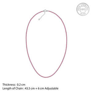 Silver Moonlit Grace Tennis <b>Fashion</b> <b>Necklace</b> - Product Image 4