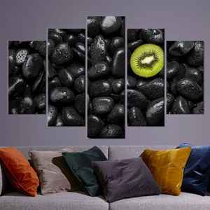 ผ้าใบศิลปะลายหินสมัยใหม่ - ของตกแต่งผนังแบบพิมพ์ลายเรียบ, ชุด 5 ชิ้น: แกลเลอรี่แรป - Product Image 1