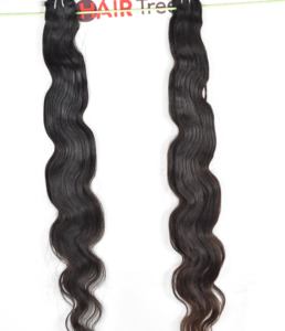 Extensions de cheveux vierges à 100% - Cheveux humains - Ondulation naturelle - Couleur noire naturelle - Cuticules alignées - Fournisseur brut d'Inde - Fabricants bon marché - Product Image 2