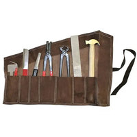 Herramientas de cuero hechas a mano para habitación de tachuelas, billetera enrollable, juego de herramientas Hilmar Premium con funda de cuero, herrajes para caballos