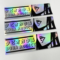 Autocollant de pare-chocs de voiture personnalisé, imperméable, à thème japonais JDM, vinyle, paillettes, chrome, effet slaps