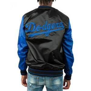 Veste universitaire en satin pour homme tendance 2026, broderie personnalisée, finition brillante de luxe, veste bomber, style streetwear, satin léger - Product Image 4