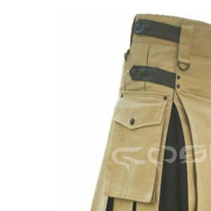 Nouveau kilt tactique utilitaire en coton Highland pour hommes, polyvalent, beige, noir, hybride, fournisseur de marque privée - Product Image 3