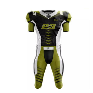 Uniforme de fútbol americano de alta calidad de talla grande cómodo transpirable de secado rápido logotipo personalizado 100% conjuntos de tela de poliéster - Product Image 2