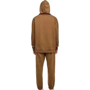 Customized Wholesale Top Quality <b>Oversized</b> <b>Hoodie</b> Tracksuits 100% Cotton <b>Fleece</b> Casual Custom Logo Men's Tracksuit For Winter - Product Image 2
