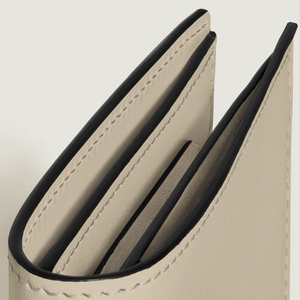 Genuine Leather Slim <b>Fold</b> <b>Wallet</b> Cloudy Beige Minimalist Design Unisex Daily Use RFID Blocking Vintage - Product Image 5