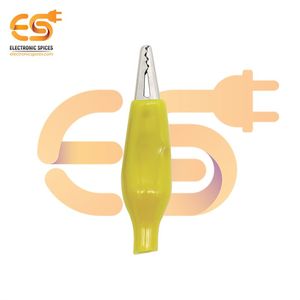 Pince crocodile jaune isolée de 40mm pour camp d'essai - Product Image 1