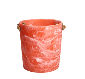 Hot <b>Sale</b> Resin <b>Ice</b> <b>Bucket</b> Orange Color Leather Handle Handicrafts Excellent Designer Resin <b>Ice</b> <b>Bucket</b> - Product Image 4