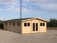 Cabane résidentielle à deux chambres |   Maison en bois préfabriquée pour la cour et les stations balnéaires Cabanes en rondins Maison en bois préfabriquée