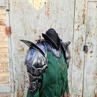 Nouvelle armure d'épaules de guerrier gothique médiéval, paire de chaudrons et gorget en métal, knig fantaisie