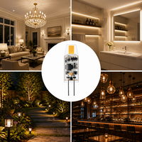 Ampoule LED G4 1W 100lm AC/DC 12V COB blanc chaud sans scintillement, à économie d'énergie, en silicone, pour éclairage de plafond LED, éclairage de placard LED