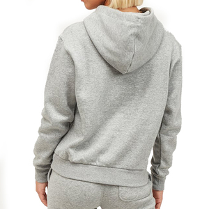 连帽衫超大号女式秋季纯色宽松连帽衫街时尚毛衣套头衫连帽衫 - Product Image 3