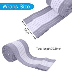 2026 Sports Knee Wraps For Weightlifting and Powerlifting Extra-Long Elastic Knee Compression Workout Wraps - Product Image 3