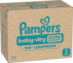 Pañales Pampers - Baby Dry - Talla 5, 164 Unidades, Pañales Desechables Absorbentes para Bebés (El Empaque Puede Variar) - Product Image 1